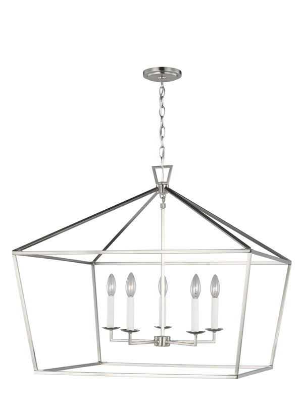 Dianna Collection - Five Light Wide Lantern | Finish: Brushed Nickel - 5692605-962