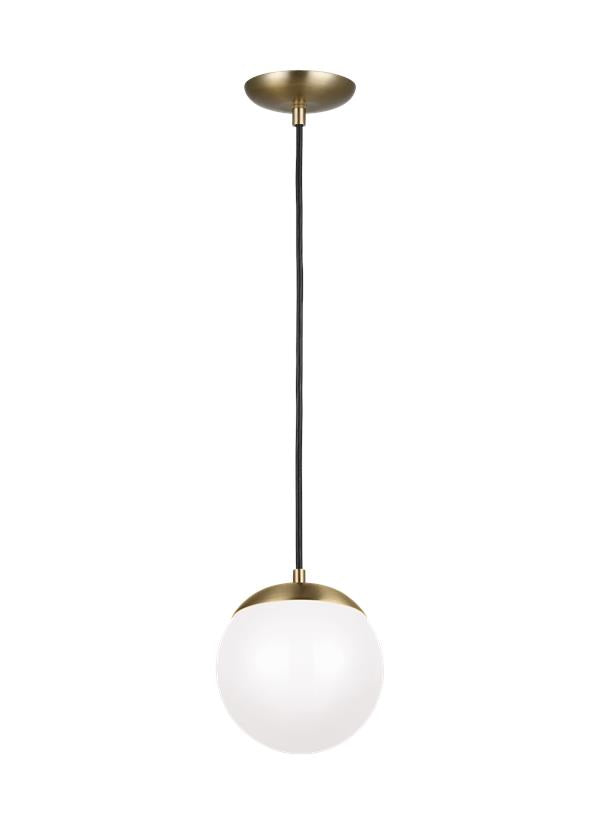 Leo - Hanging Globe Collection - Small LED Pendant | Finish: Satin Bronze - 601893S-848