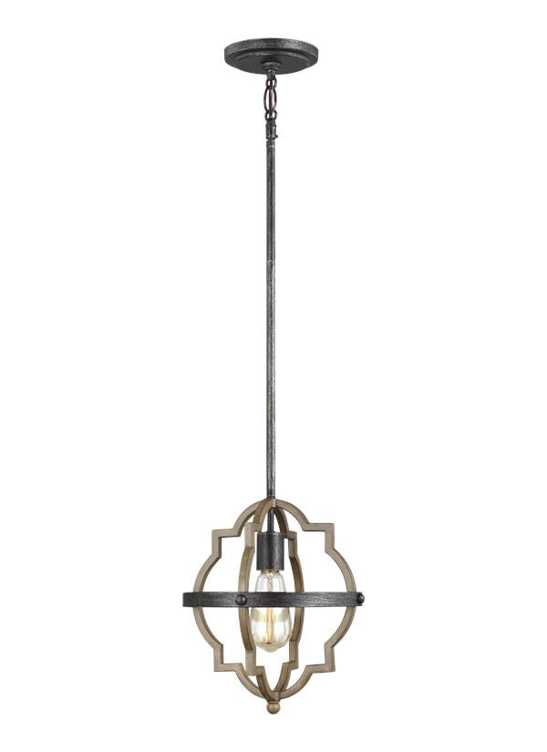 Socorro Collection - One Light Mini-Pendant | Finish: Stardust / Cerused Oak - 6124901-846
