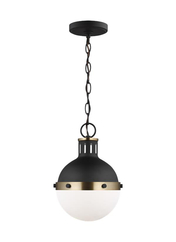 Hanks Collection - One Light Mini Pendant | Finish: Midnight Black / Satin Brass - 6177101EN3-112