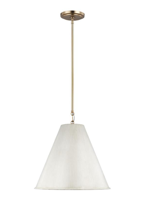 Gordon Collection - One Light Small Pendant | Finish: Antique White / Satin Bronze - 6585101-817