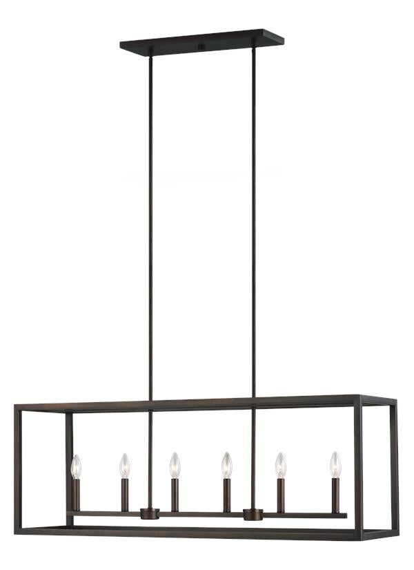 Moffet Street Collection - Six Light Island Pendant | Finish: Burnt Sienna - 6634506EN-710