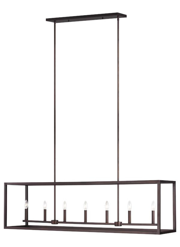 Moffet Street Collection - Long Seven Light Island Pendant | Finish: Burnt Sienna - 6634507-710