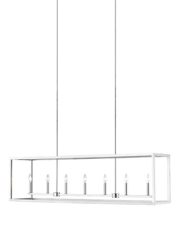 Moffet Street Collection - Long Seven Light Island Pendant | Finish: Brushed Nickel - 6634507-962