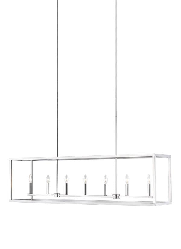 Moffet Street Collection - Long Seven Light Island Pendant | Finish: Brushed Nickel - 6634507EN-962