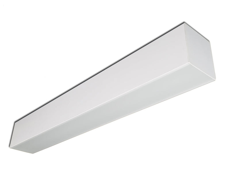 8 Foot LED Linear Pendant Uplight and Downlight, White Finish