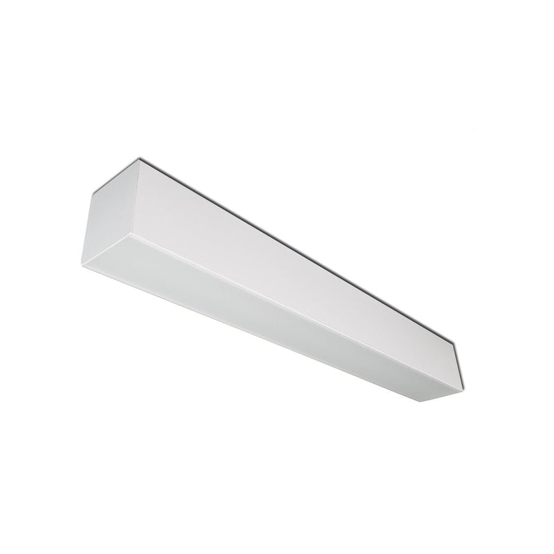 8 Foot LED Linear Pendant Uplight or Downlight, 48 or 97 watt, White Finish