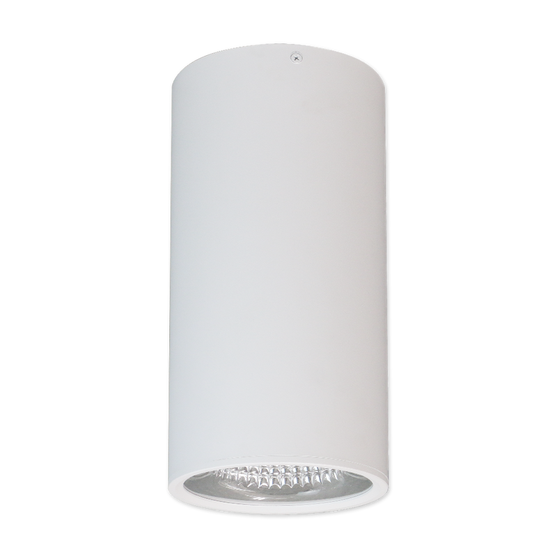 6" LED Architectural Cylinder Light Fixture, 2200 Lumens, 25W, CCT Selectable, 120-277V, White Finish