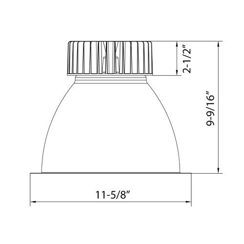 LED 10" Commercial Recessed Lighting Retrofit Kit, 40 Watts, 120-277V, 4000 Lumens, 4000K or 5000K,