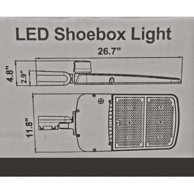 LED Street Light - 300W - 44,820 Lumens - Shorting Cap - Slip Fitter Mount - AL5 Series - White - UL+DLC 5.1