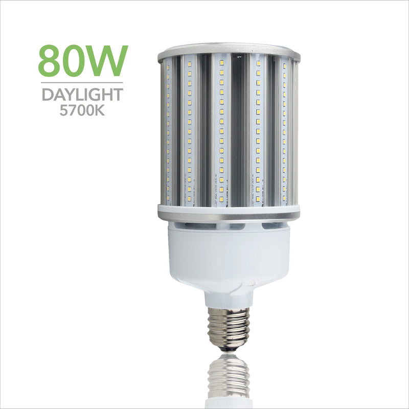 80W LED Corn Light Bulb - Replacement for Fixture 300W MH/ HPS/ HID - 5 Year Warranty - 6kV Surge Protection - (UL)