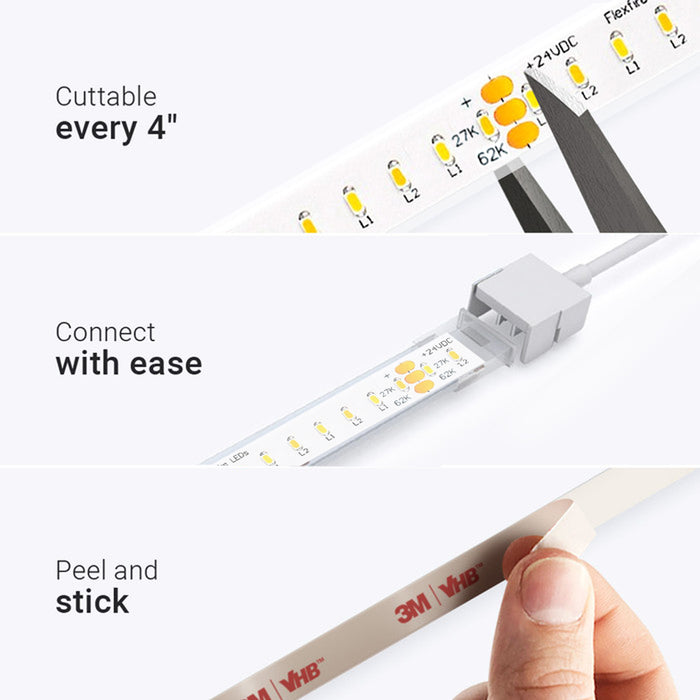 Outdoor (IP65) UltraBright™ Architectural Dynamic Tunable White Series LED Strip Light