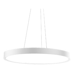 Circa 2 14" Round Edge-lit LED Pendant, 2500 Lumens, 28W, CCT Selectable, 120-277V, Black or White Finish