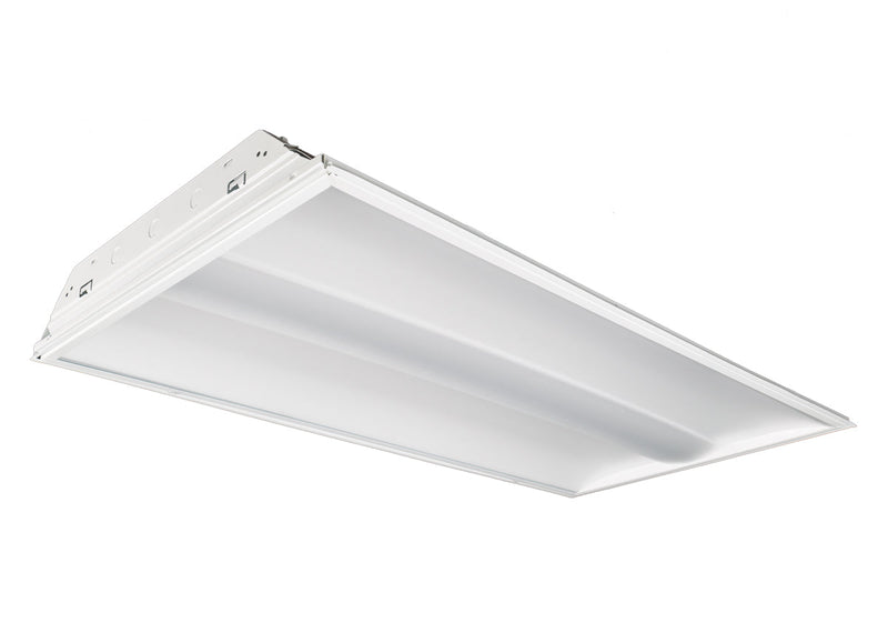 2x4Foot LED Direct/Indirect, Curve Diffuser, Grid Mount, 32W, 3000K, 3500K, 4000K, 5000K