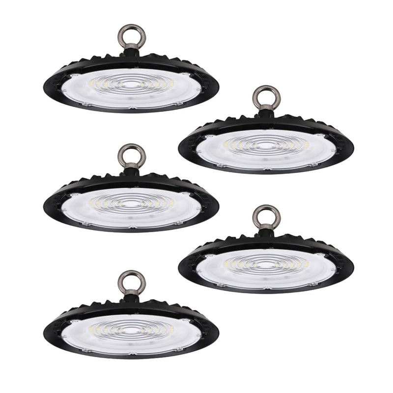 LED High Bay - 240W - 5 Pack - 27,000 Lumens - Slim UFO - Hook Mount - UFO Series - UL