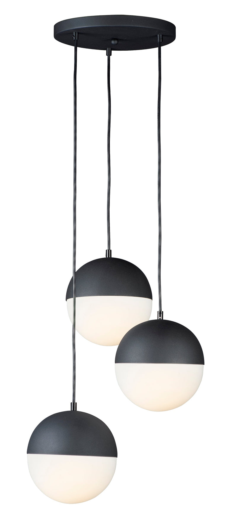  Half Moon LED 3-Light Pendant E20364-92BK Chandelier