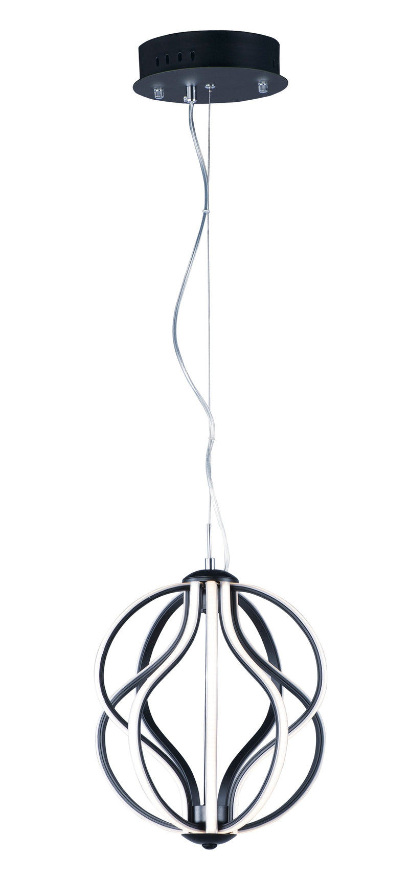  Aura LED 10-Light Pendant E21172-BK Single-Tier Chandelier