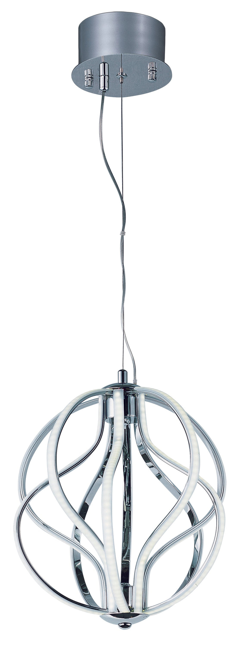  Aura LED 10-Light Pendant E21172-PC Single-Tier Chandelier