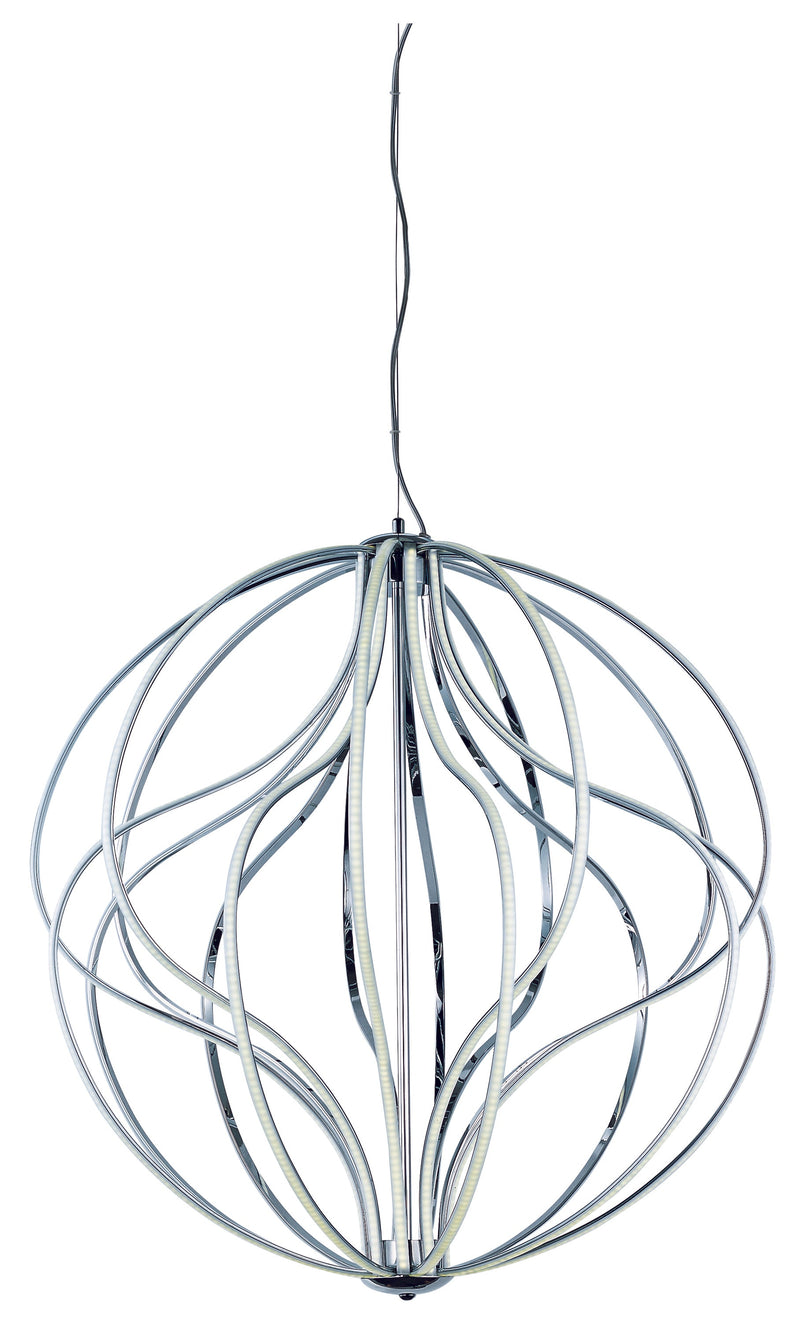  Aura LED 18-Light Pendant E21178-PC Single-Tier Chandelier