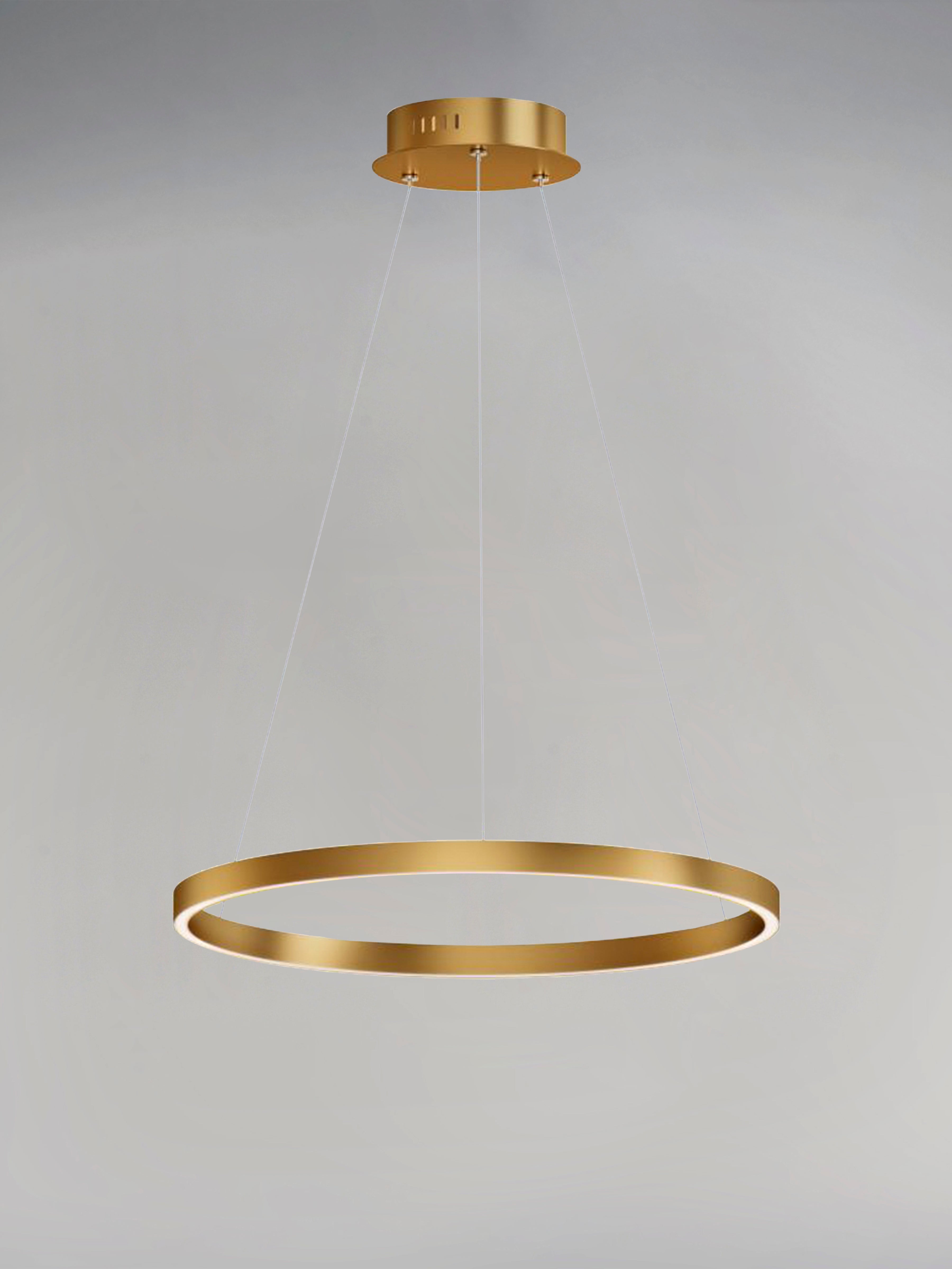 24" Hover LED Pendant, 2,000 Lumens, 27W, 120V, 2700-6000K CCT, Black or Gold Finish