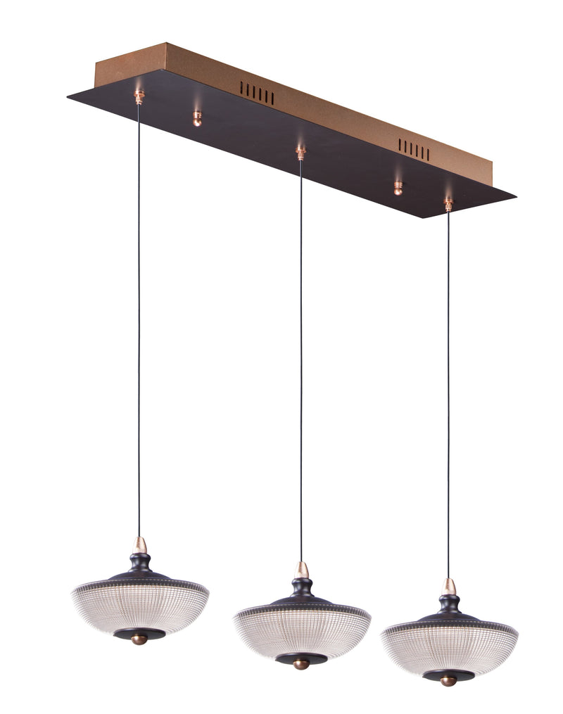  Bella 3-Light LED Pendant E23154-126BRZGLD Multi-Light Pendant