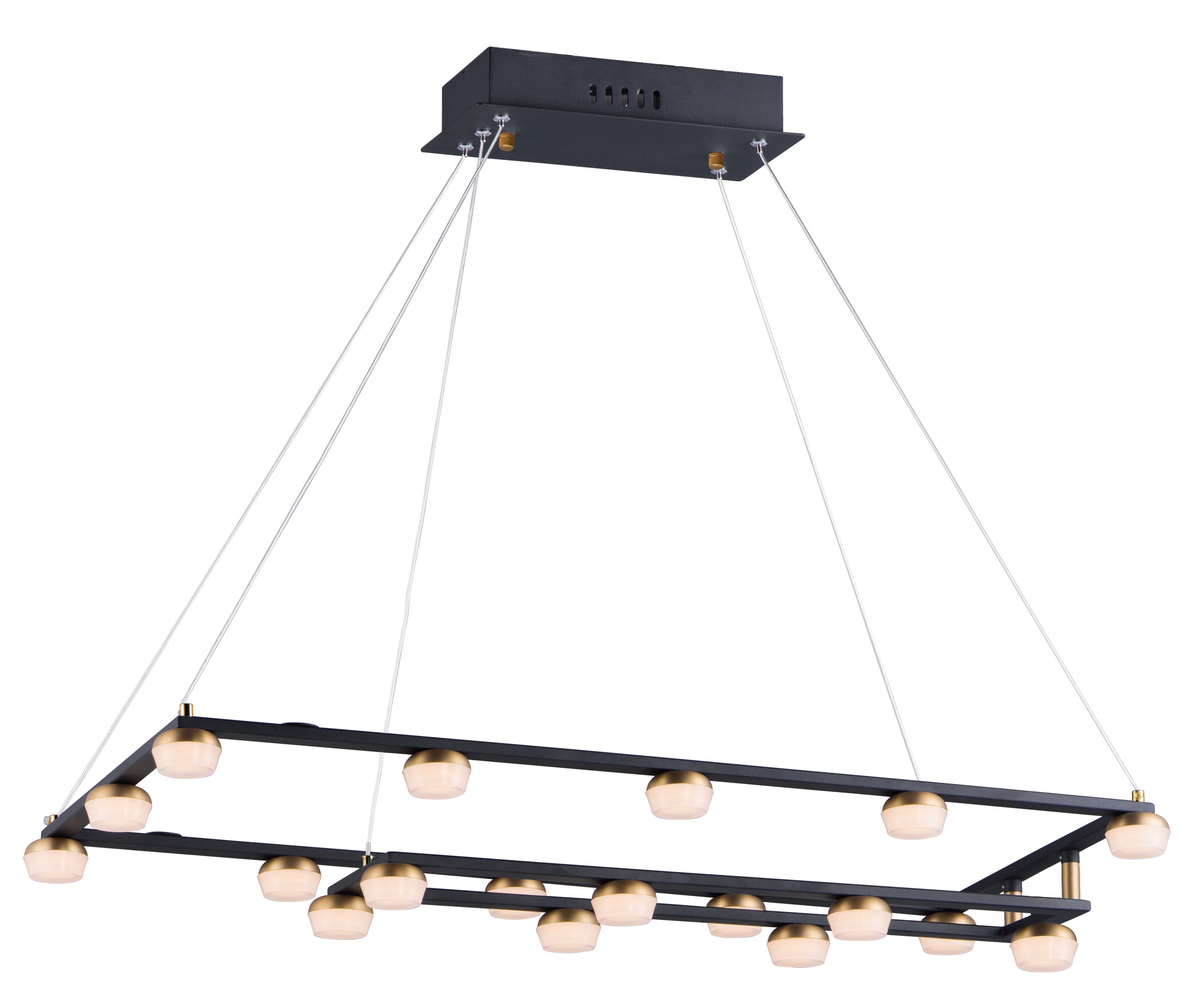  Button 18-Light LED Pendant E23165-75BKGLD Suspension Chandelier