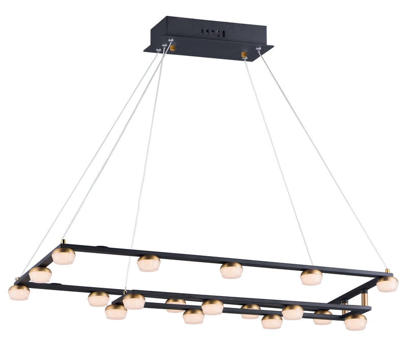  Button 18-Light LED Pendant E23165-75BKGLD Suspension Chandelier