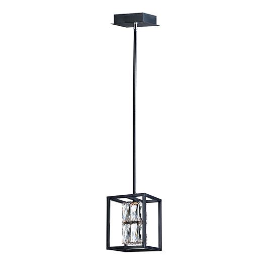 Zephyr 1-Light LED Pendant, 715 Lumens, 6.5W, 3000K CCT, 120V, Black Finish