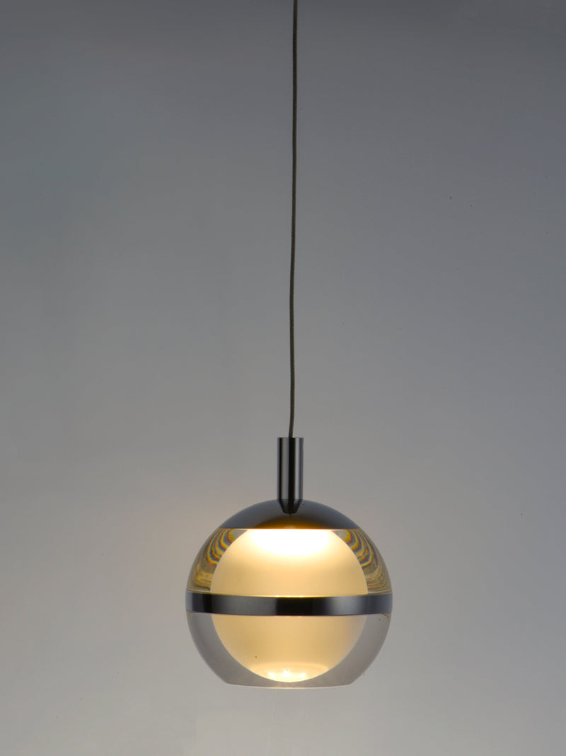 Swank 1-Light Pendant, 420 Lumens, 6W, 3000K CCT, 120V, Polished Chrome or Natural Aged Brass