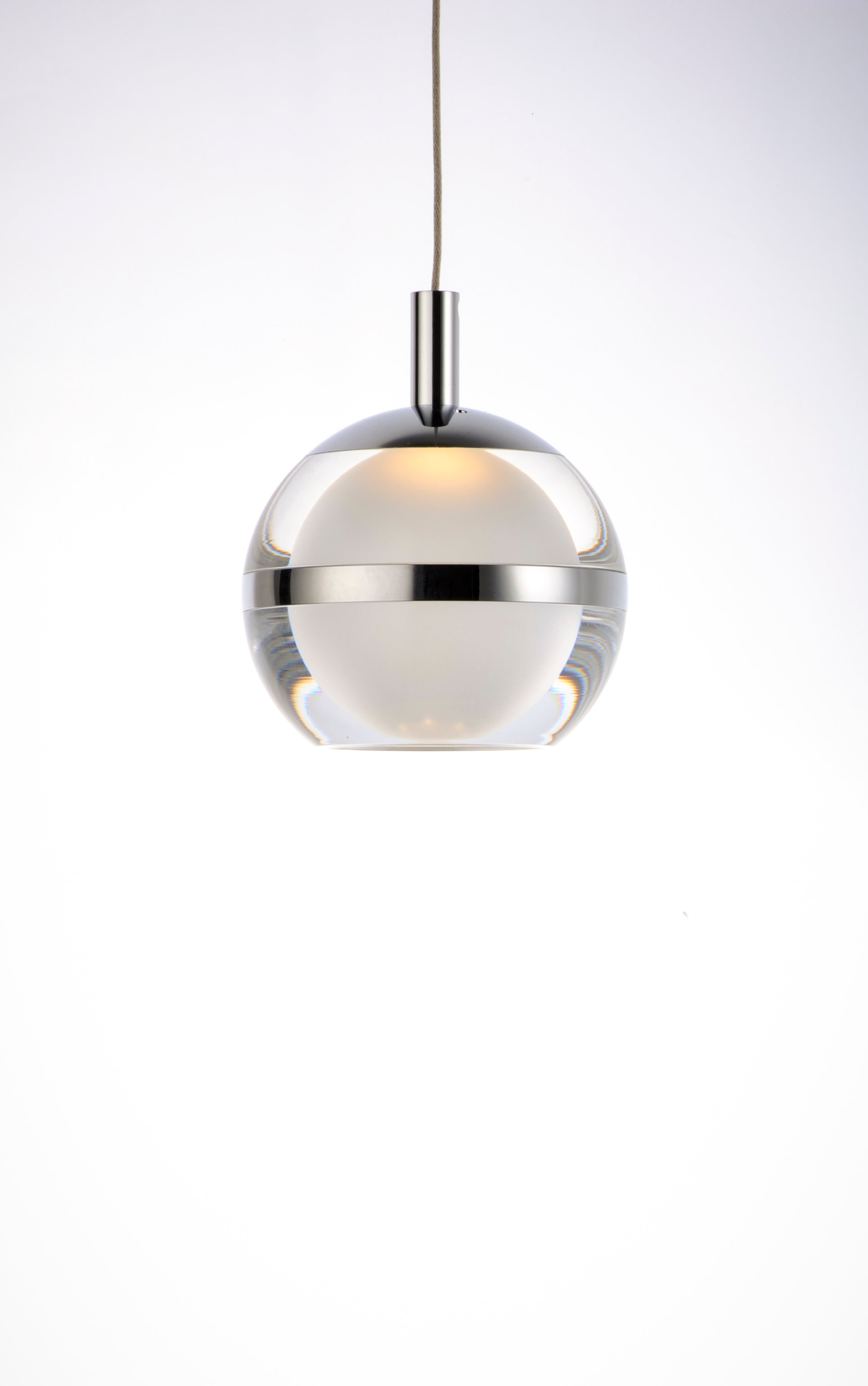 Swank 5-Light Pendant, 2,400 Lumens, 30W, 3000K CCT, 120V, Polished Chrome or Natural Aged Brass Finish