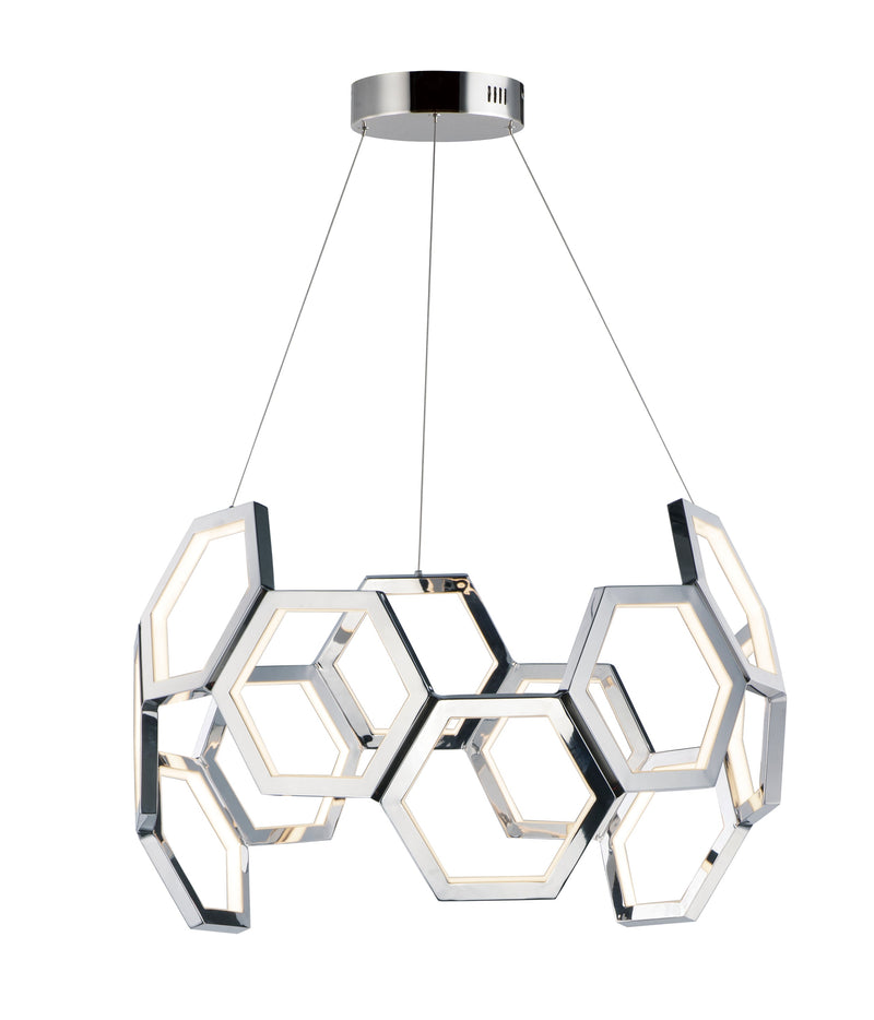  Polygon LED Pendant E24893-PC Chandelier