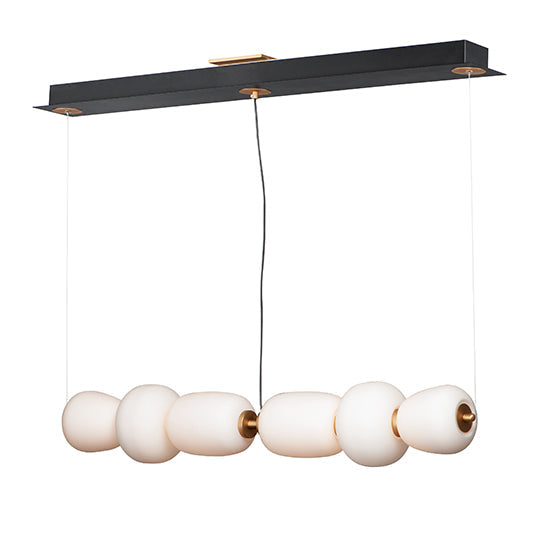 40" Soji LED Linear Pendant, 1,890 Lumens, 34W, 3000K CCT, 120V, Black/Gold Finish