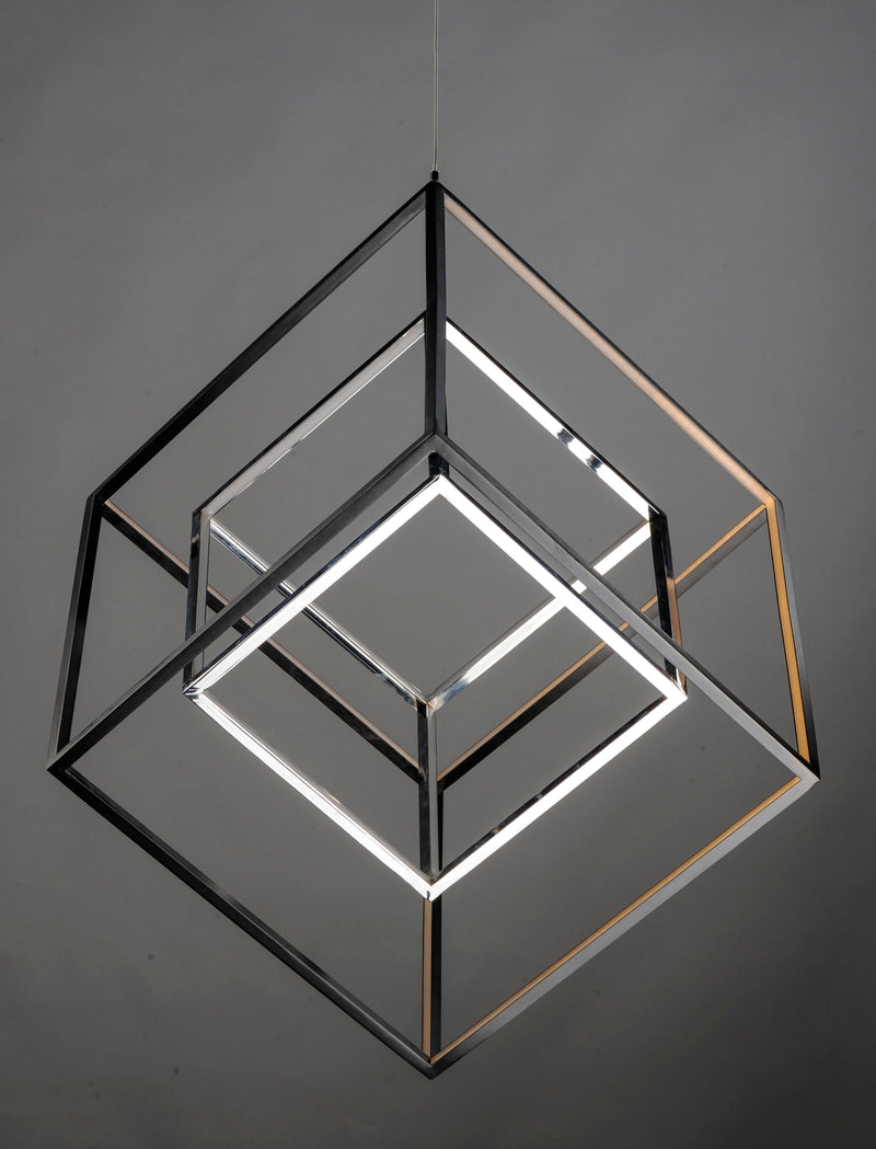 4 Square 2-Light LED Pendant