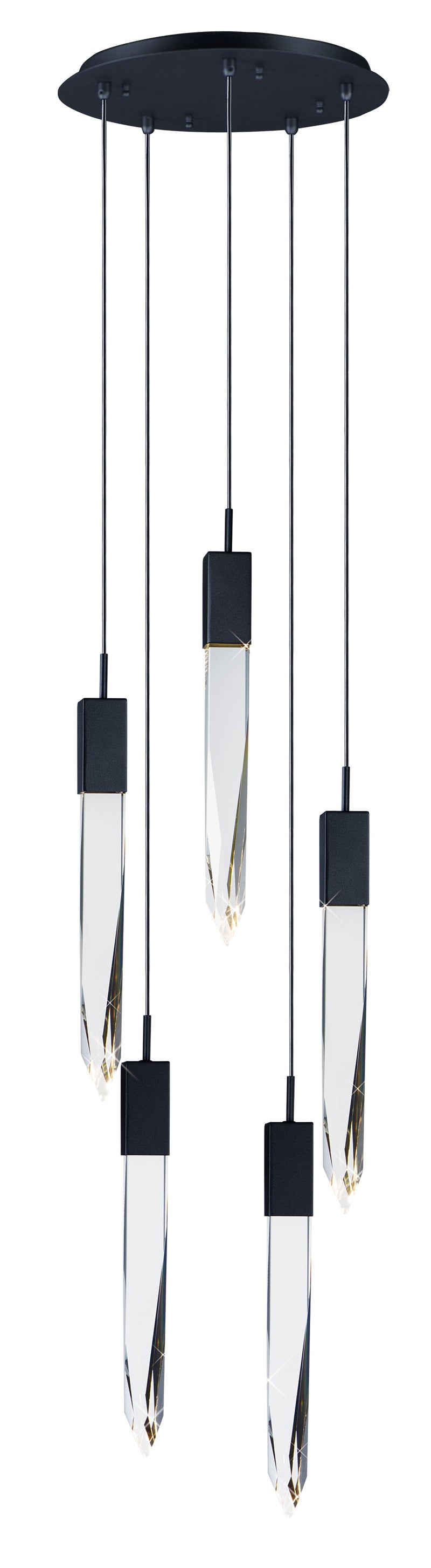  Quartz LED 5-Light Pendant E31244-20BK Chandelier