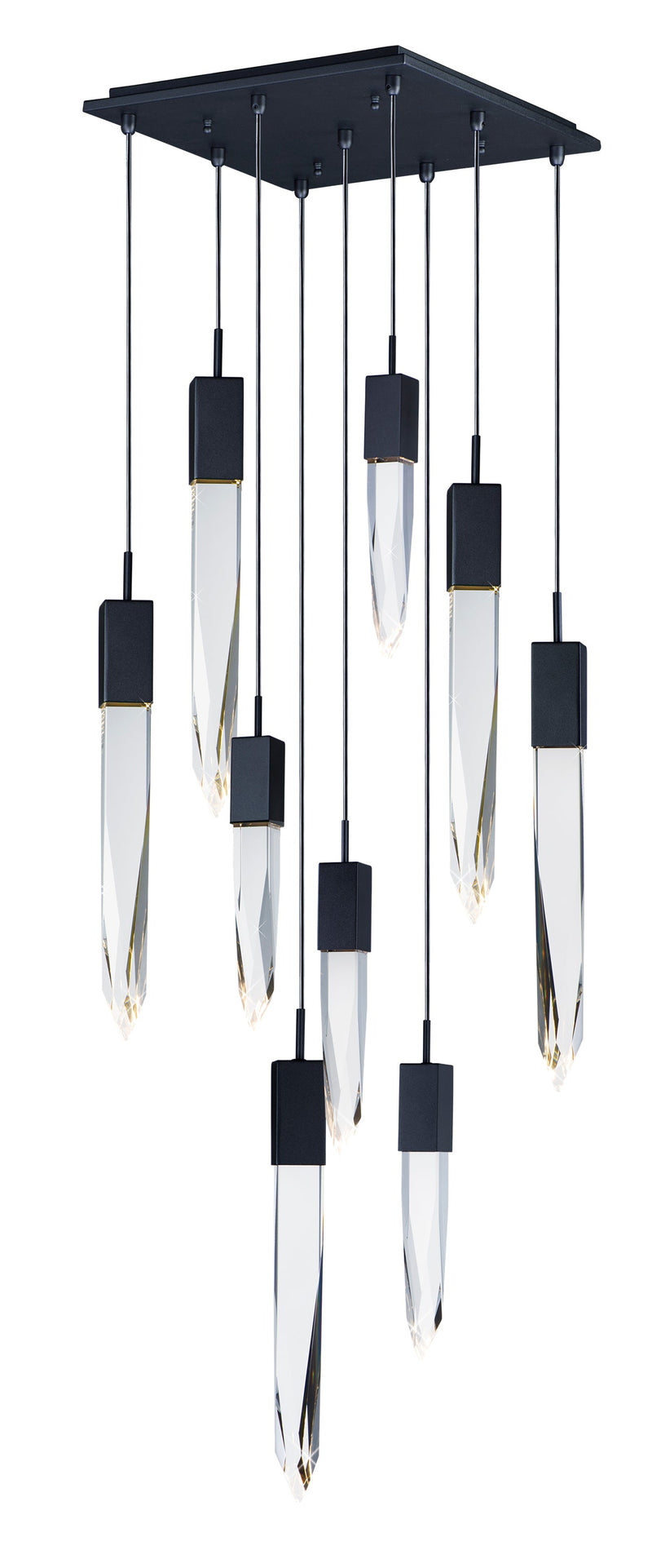  Quartz LED 9-Light Pendant E31246-20BK Chandelier