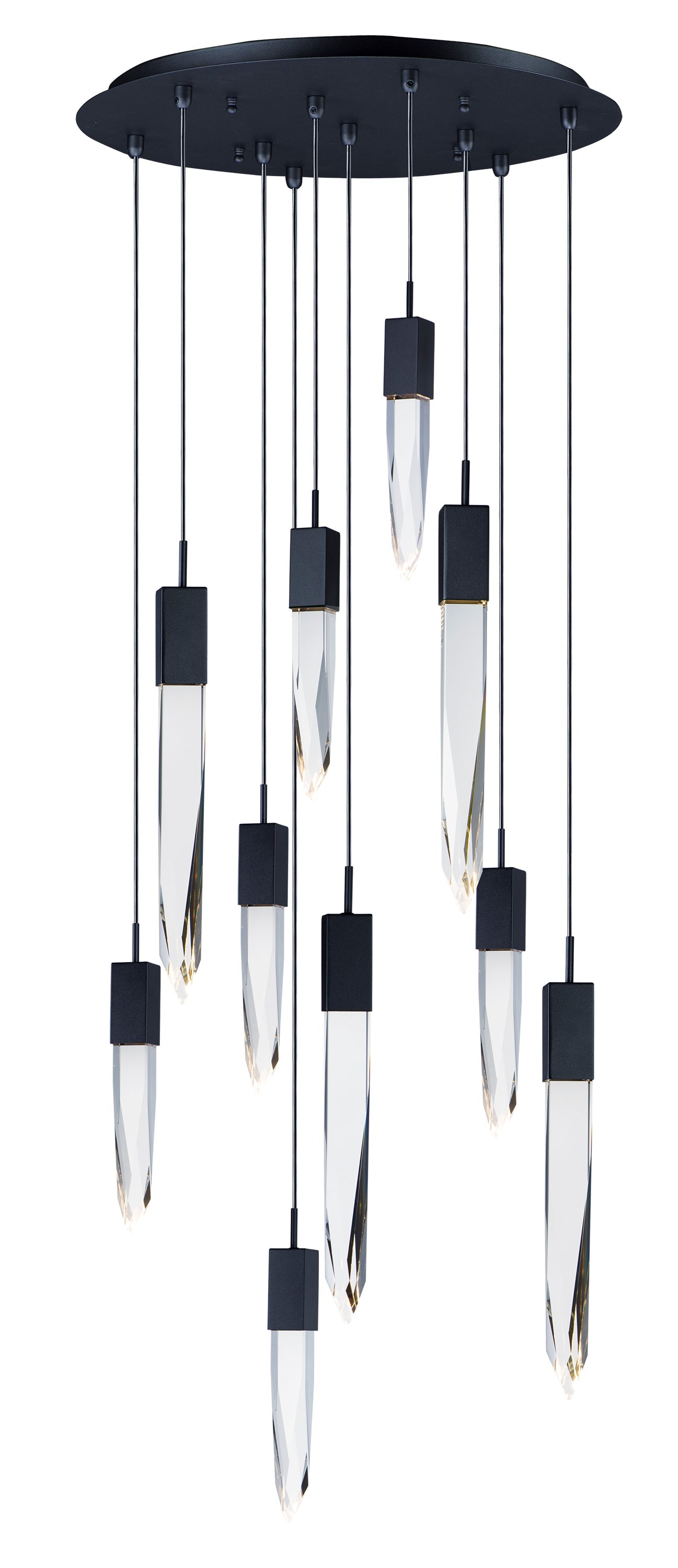  Quartz LED 10-Light Pendant E31247-20BK Chandelier