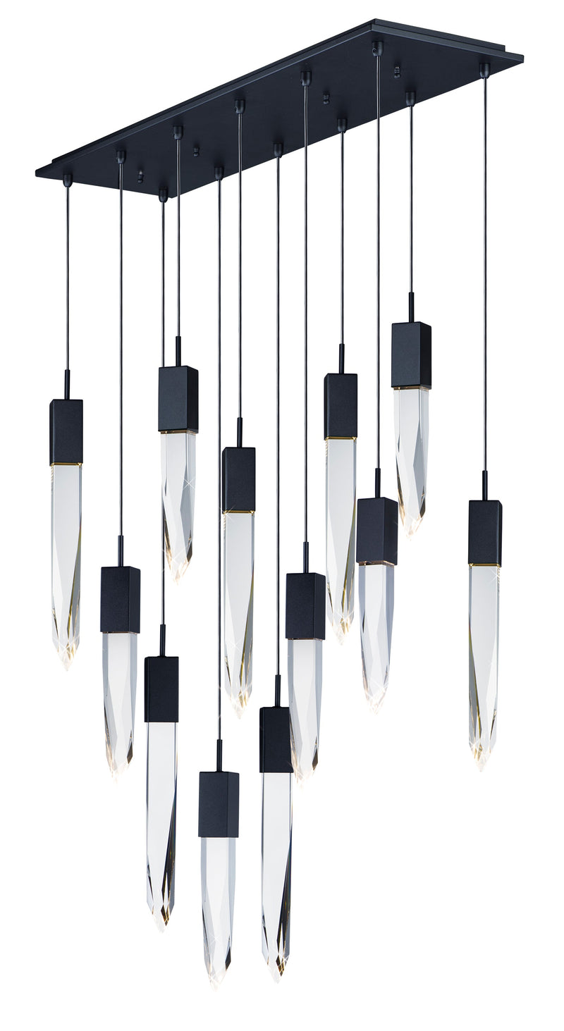  Quartz LED 12-Light Pendant E31248-20BK Chandelier