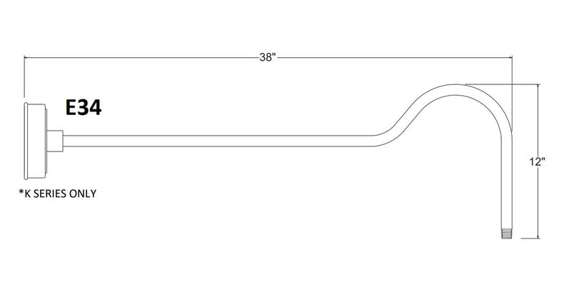 K2 Series LED Sign Light, Multiple Finishes and Mounting Arms Available