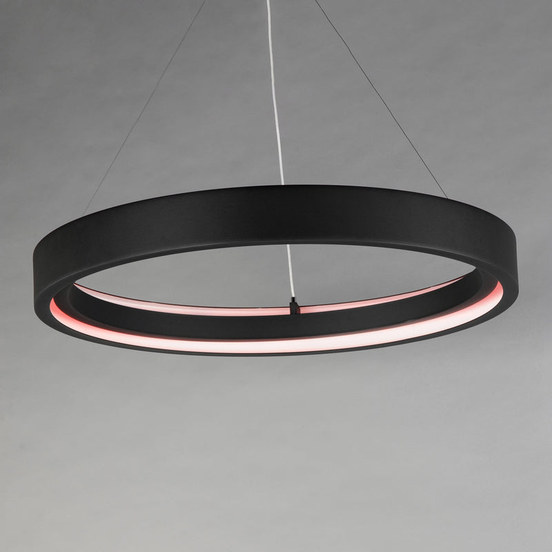 iCorona WiZ 36" LED Pendant RGBTWK Smart Light, 4800 Lumens, 60W, 120-277V, Black Finish