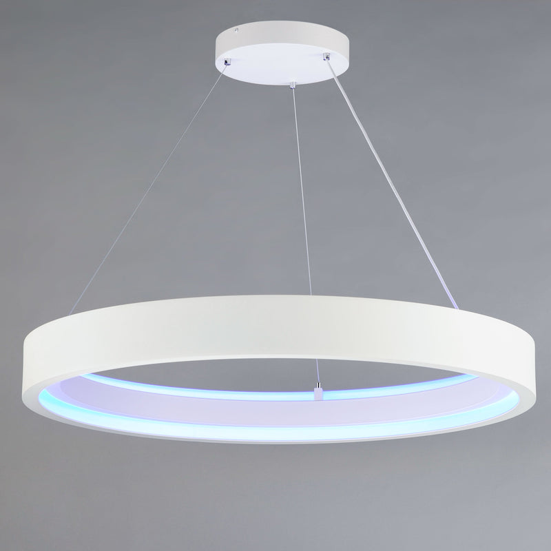 iCorona WiZ 36" LED Pendant RGBTWK Smart Light, 4800 Lumens, 60W, 120-277V, Matte White Finish