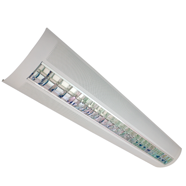 4 Foot LED Direct/Indirect Grille Fixture With Metal Shade, 50W, 120-277V, CCT Selectable 3500K / 4000K / 5000K