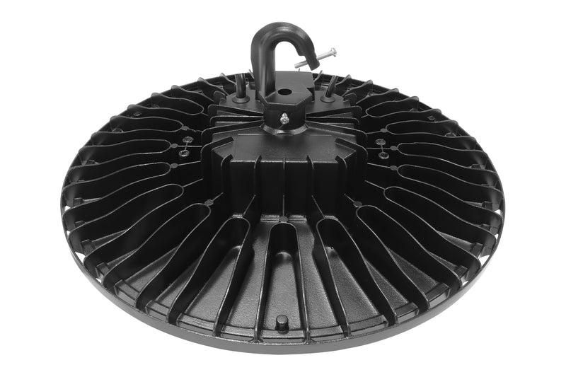 230W LED UFO High Bay Light – 34,000 Lumens – CCT Selectable – 120-277V – Black Finish – UL & DLC 5.1