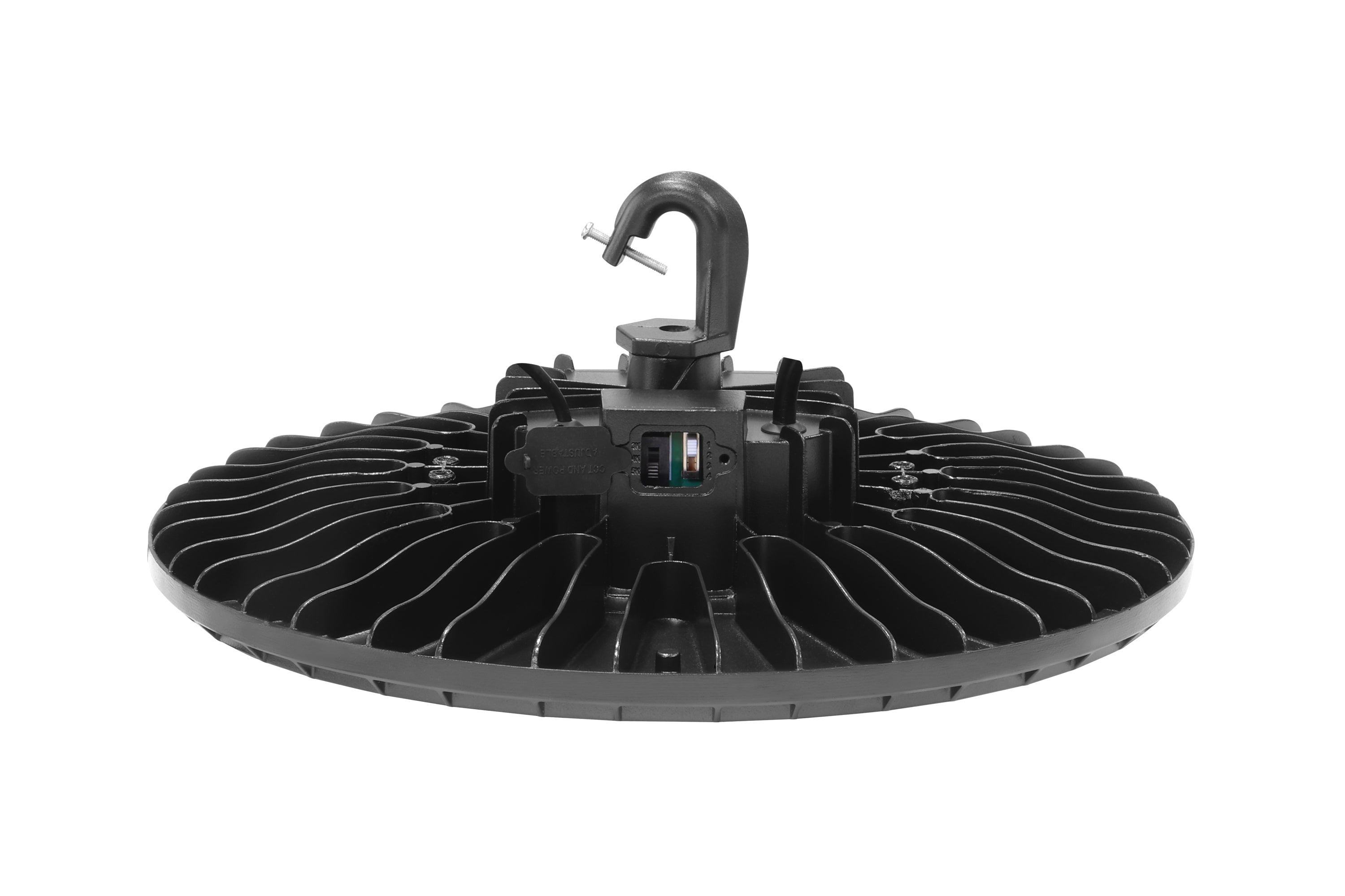 230W LED UFO High Bay Light – 34,000 Lumens – CCT Selectable – 120-277V – Black Finish – UL & DLC 5.1