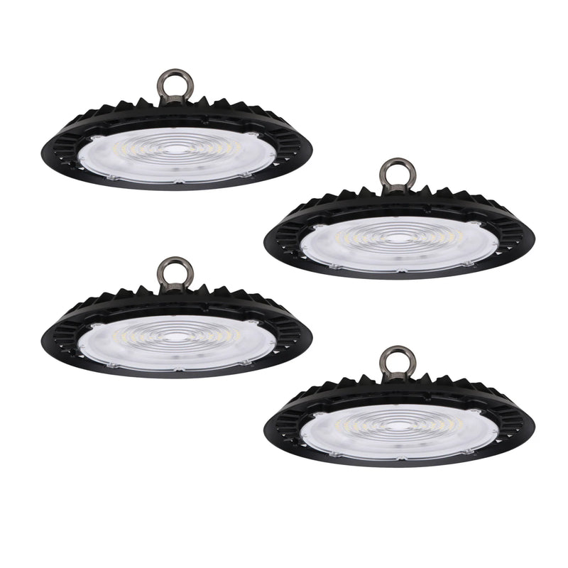 LED High Bay - 100W - 4 Pack - 11,000 Lumens - Slim UFO - Hook Mount - UFO Series - UL