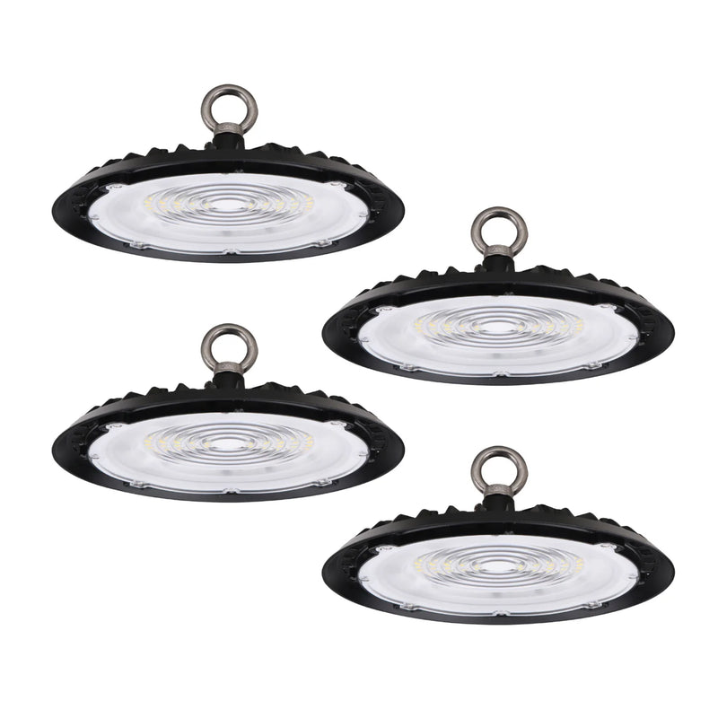 LED High Bay - 150W - 4 Pack - 16,500 Lumens - Slim UFO - Hook Mount - UFO Series - UL