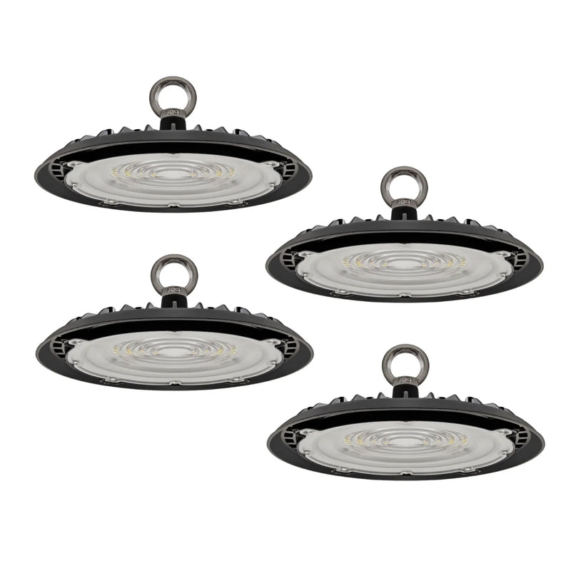 LED High Bay - 80W - 4 Pack - 8,800 Lumens - Slim UFO - Hook Mount - UFO Series - UL