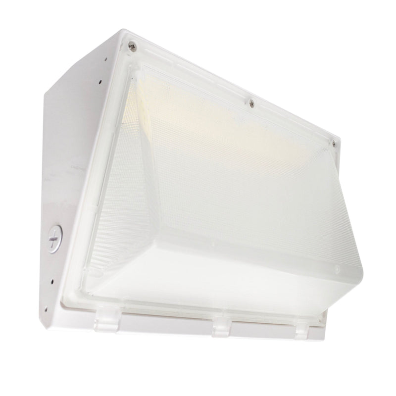 LED Wall Pack Light - 60W - 9,595 Lumens - Photocell Included - SWP4 - Forward Throw - White - DLC Listed