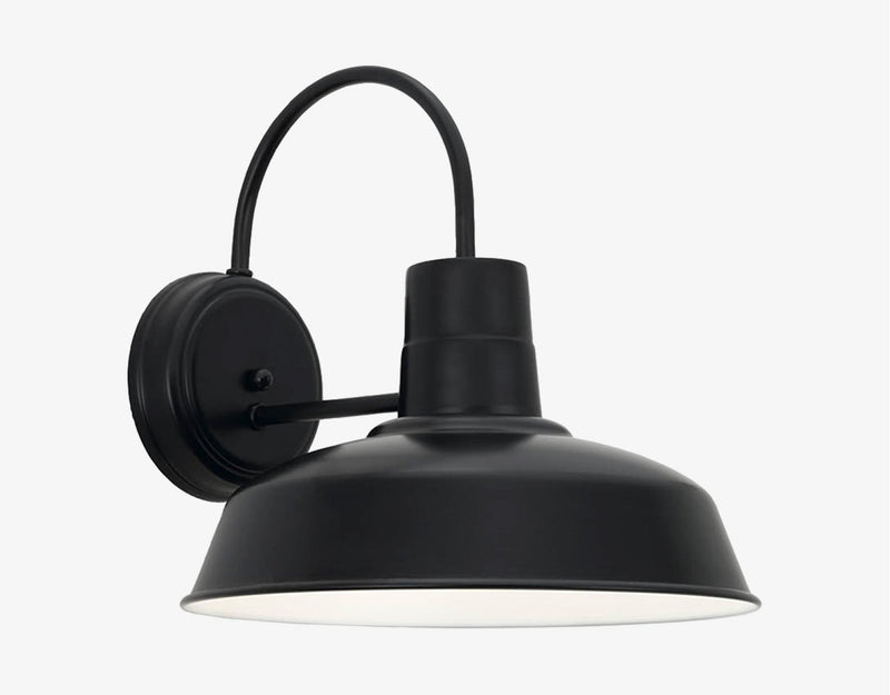 Hi-Lite Warehouse Shade Wall Light (Black Finish, shown w/ 14" shade)