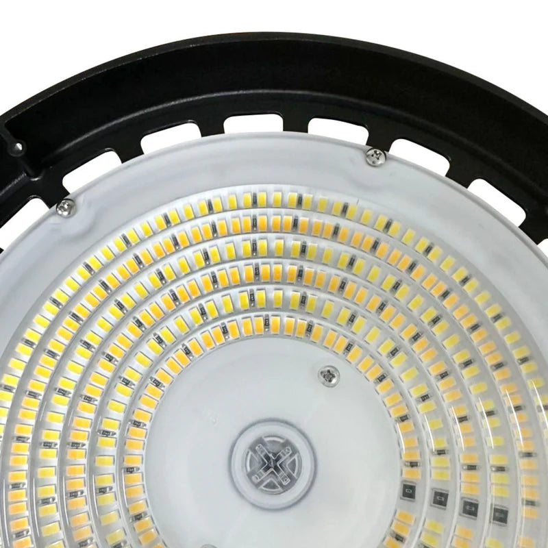 LED High Bay - 240W (Wattage Tunable) - 165 lm/w - CCT Selectable - UFO5 - Hook Mount - High Voltage - Black - UL DLC 5.1