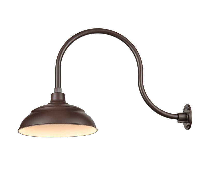 Millennium Lighting LED R Series Outdoor 14" RLM Warehouse Shade, Architectural Bronze